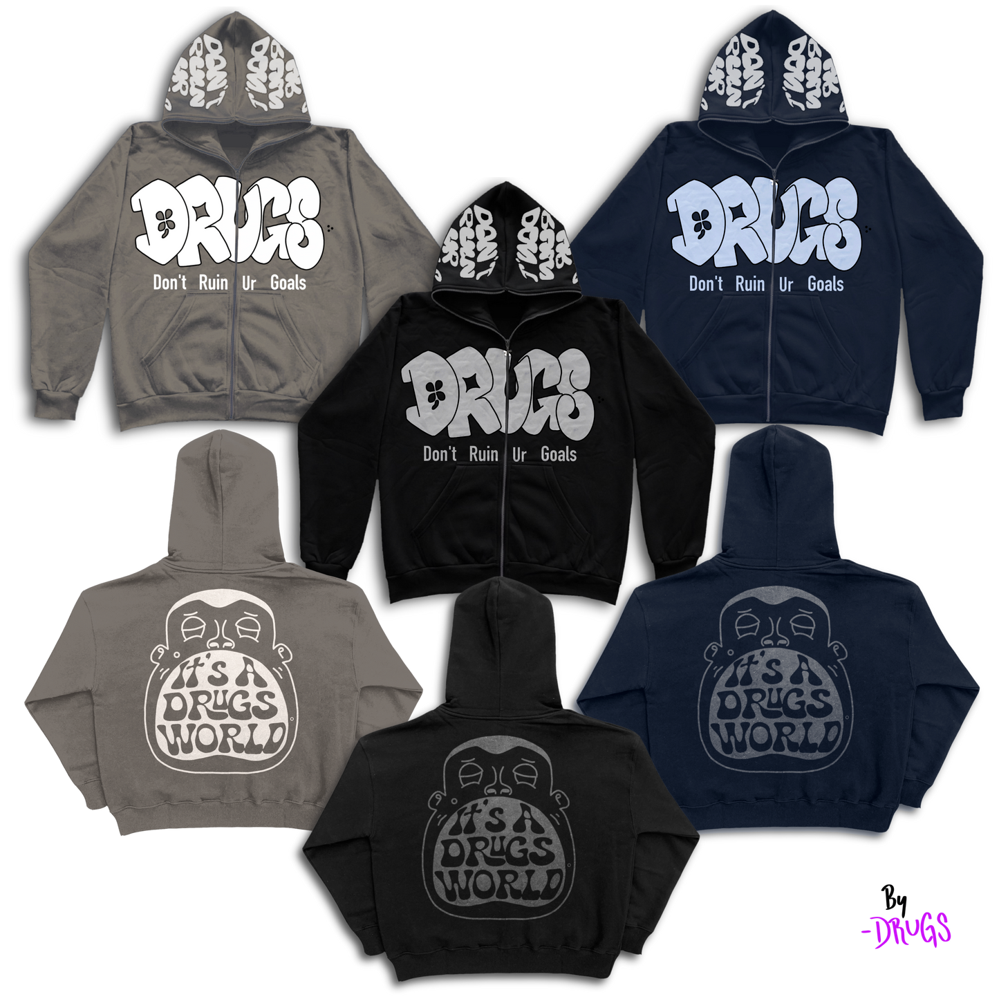 D.R.U.G.S Statement Zip-Up